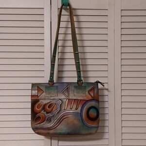 Anuschka Colorful Geometric Purse